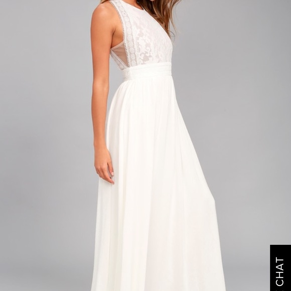 Forever and Always White Lace Maxi Dress - Picture 2 of 5